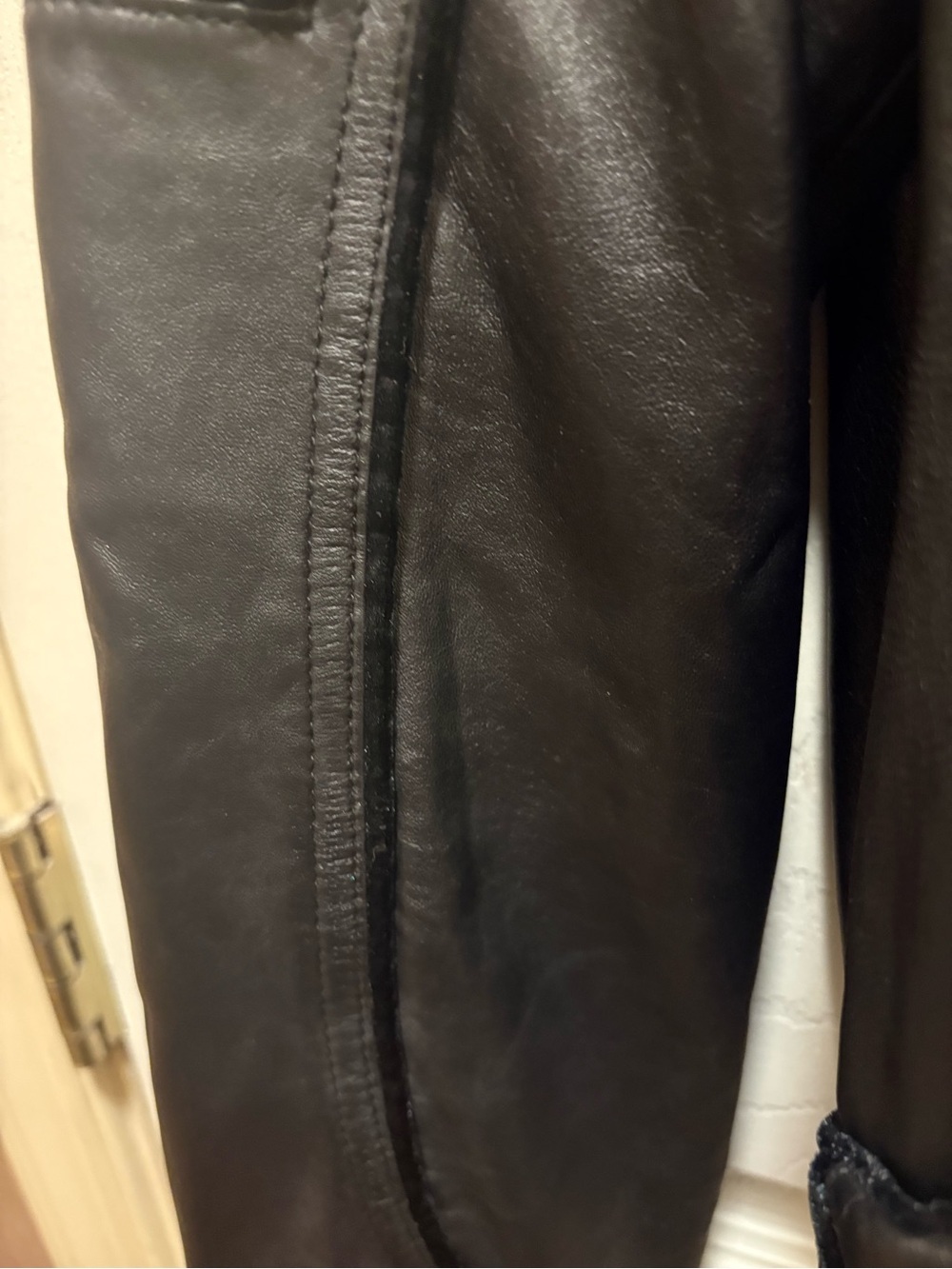 Anna Sui Black 100% Leather Zip Front Jacket Women’s Small Moto Designer - Picture 11 of 16